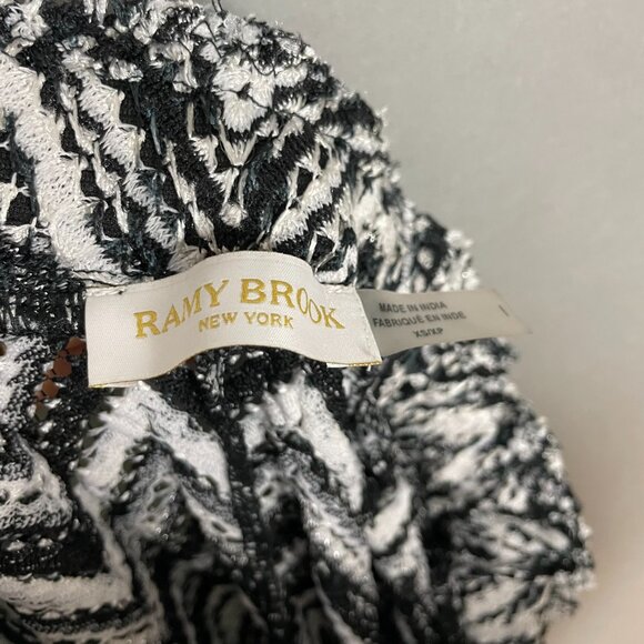 Ramy Brook Taytum Spacedye Chevron Knit Side Slit Swim Cover-Up XS NO DRAWSTRING - Picture 4 of 14